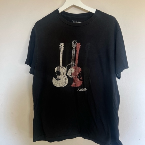 Caliville black and red guitar design #rocktee - Picture 1 of 5